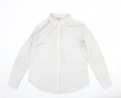Womens UK Size 8 H&M Grey Basic Button-Up