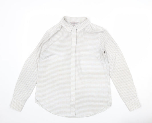 Womens UK Size 8 H&M Grey Basic Button-Up