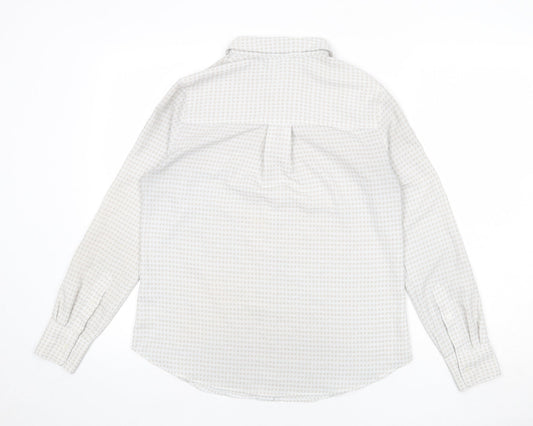 Womens UK Size 8 H&M Grey Basic Button-Up