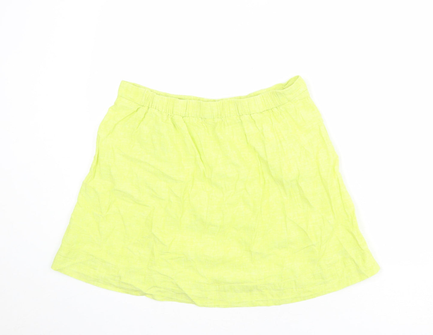 Stile Benetton Womens Green Cotton Skater Skirt Size 10
