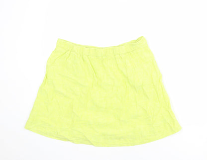 Stile Benetton Womens Green Cotton Skater Skirt Size 10