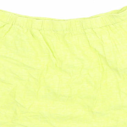 Stile Benetton Womens Green Cotton Skater Skirt Size 10