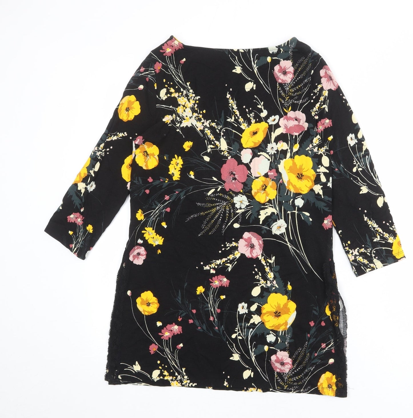 Womens UK Size 10 Marks and Spencer Black Tunic Blouse