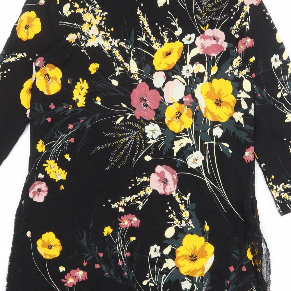 Womens UK Size 10 Marks and Spencer Black Tunic Blouse