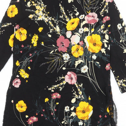 Womens UK Size 10 Marks and Spencer Black Tunic Blouse