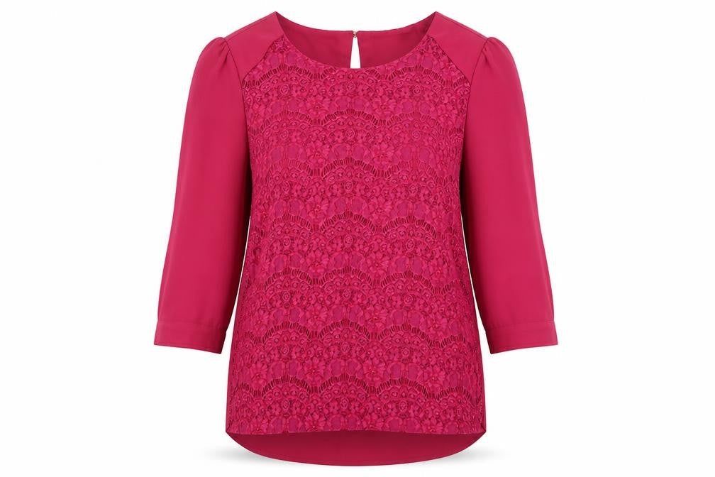 Womens UK Size 12 Oasis Pink Basic Blouse