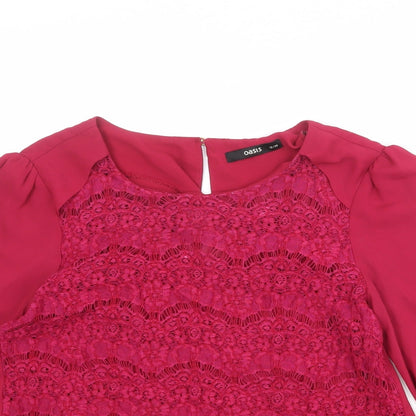 Womens UK Size 12 Oasis Pink Basic Blouse