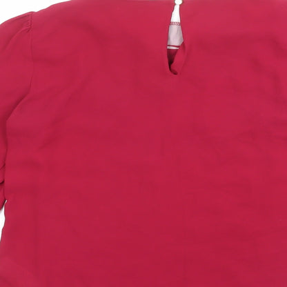 Womens UK Size 12 Oasis Pink Basic Blouse