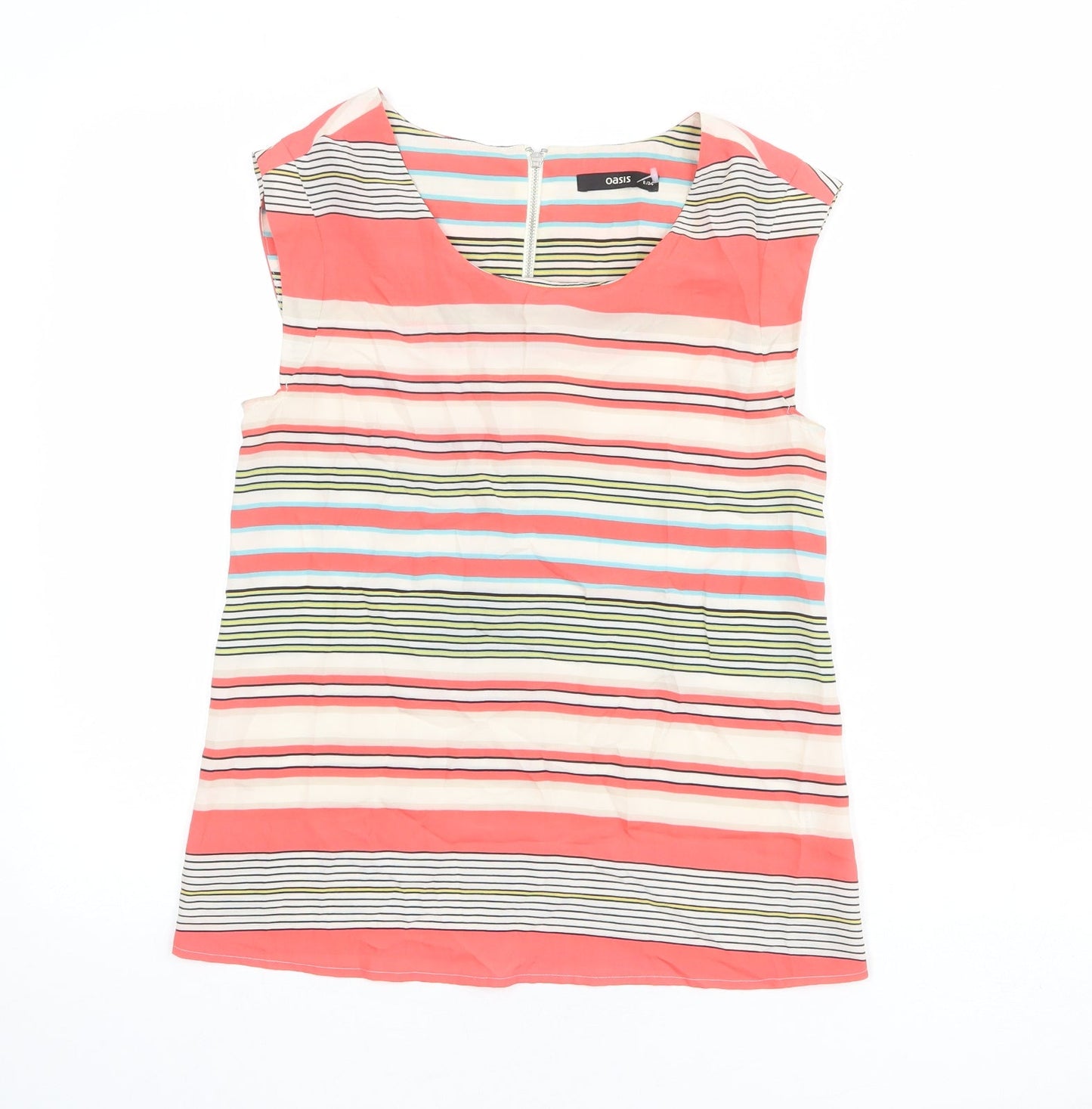 Womens UK Size XS Oasis Multicoloured Basic Blouse