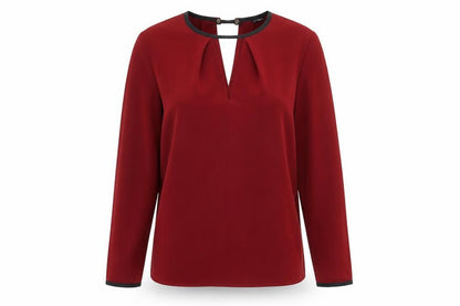 Womens UK Size 10 Warehouse Red Basic Blouse