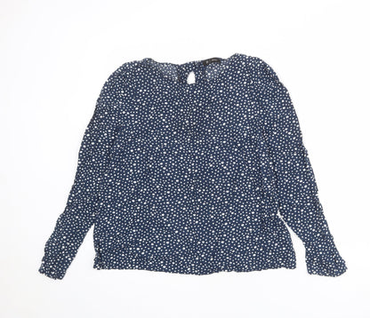 Womens UK Size 12 La Redoute Blue Basic Blouse
