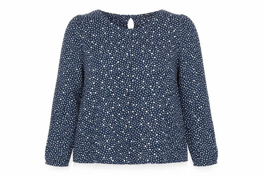 Womens UK Size 12 La Redoute Blue Basic Blouse