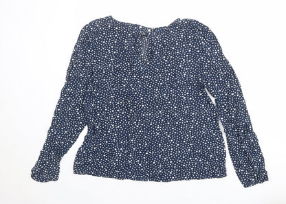 Womens UK Size 12 La Redoute Blue Basic Blouse