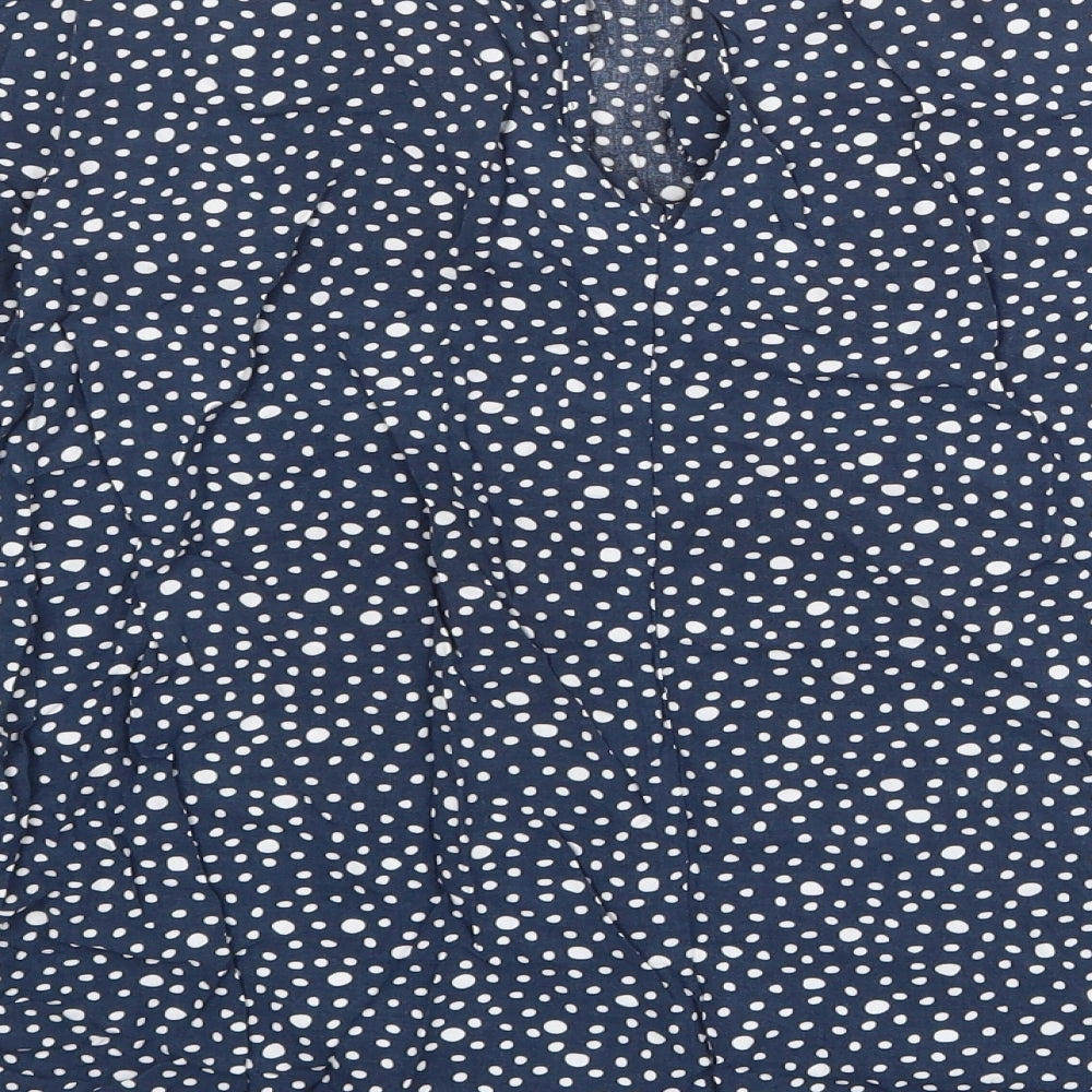 Womens UK Size 12 La Redoute Blue Basic Blouse