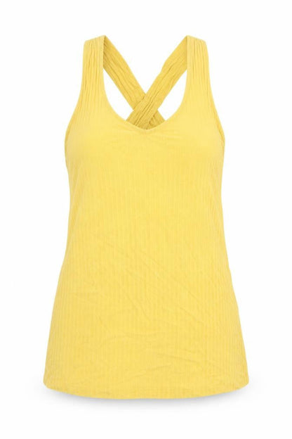 Womens UK Size 12 Great Plains Yellow Basic Tank