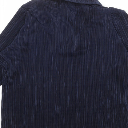 Womens UK Size 22 Amber Blue Basic Blouse