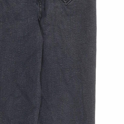 Boohoo Womens Grey Cotton Skinny Jeans Size 6 L28 in Regular Zip