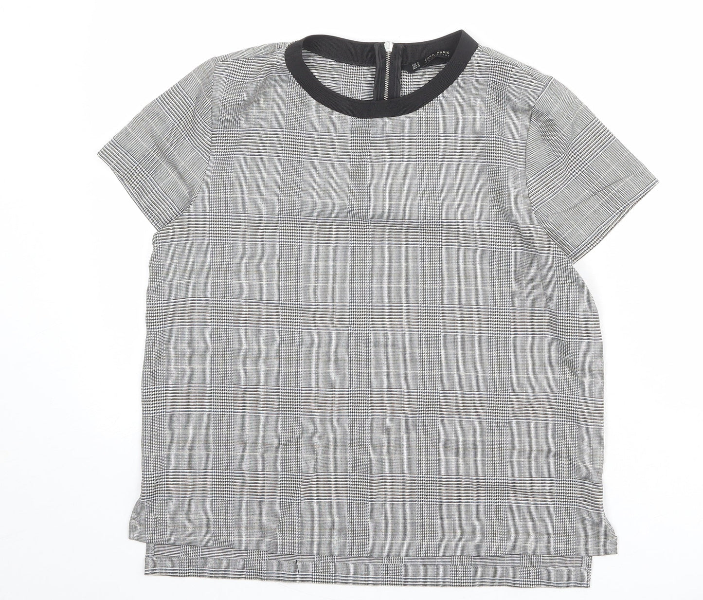 Womens UK Size S Zara Multicoloured Basic T-Shirt