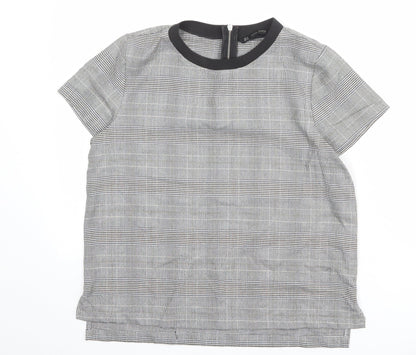 Womens UK Size S Zara Multicoloured Basic T-Shirt
