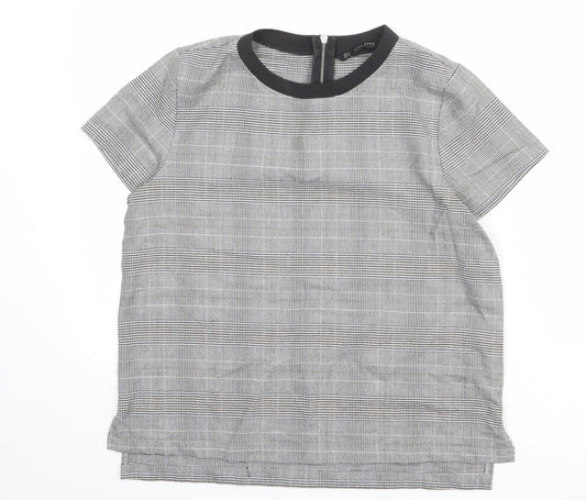 Womens UK Size S Zara Multicoloured Basic T-Shirt