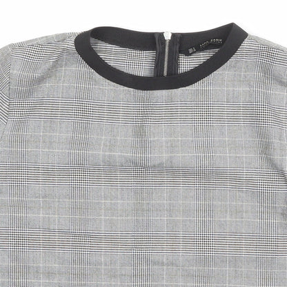 Womens UK Size S Zara Multicoloured Basic T-Shirt