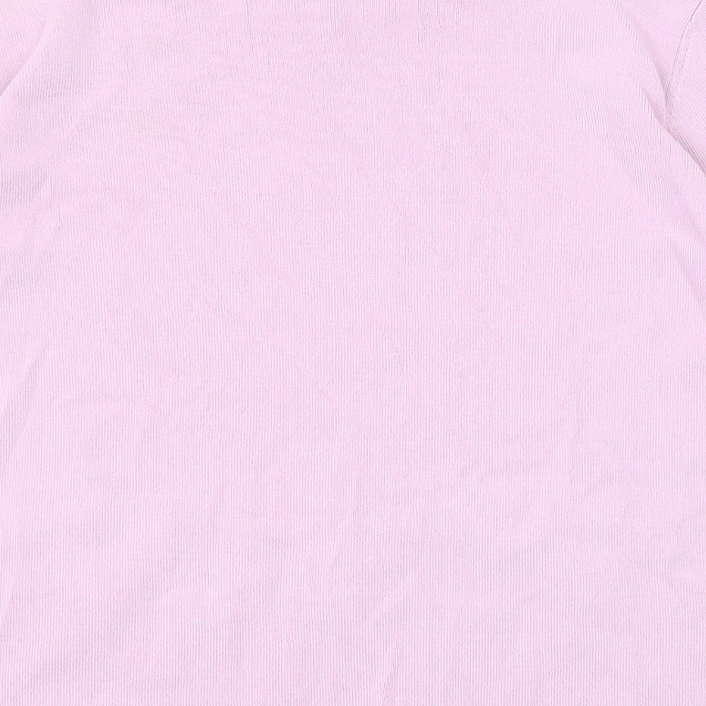 Avant Garde Womens Purple Round Neck Viscose Pullover Jumper Size S