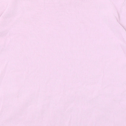 Avant Garde Womens Purple Round Neck Viscose Pullover Jumper Size S