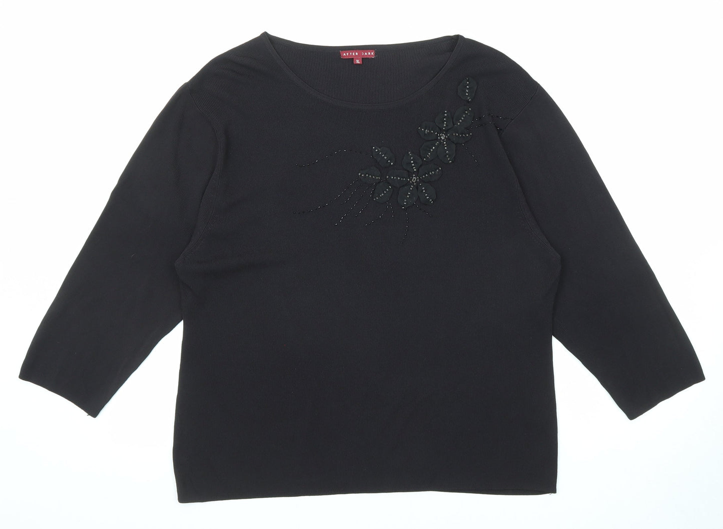 Womens UK Size XL After Dark Black Pullover Jumper