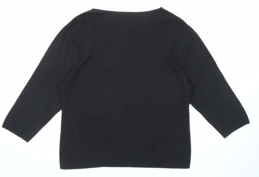 Womens UK Size XL After Dark Black Pullover Jumper