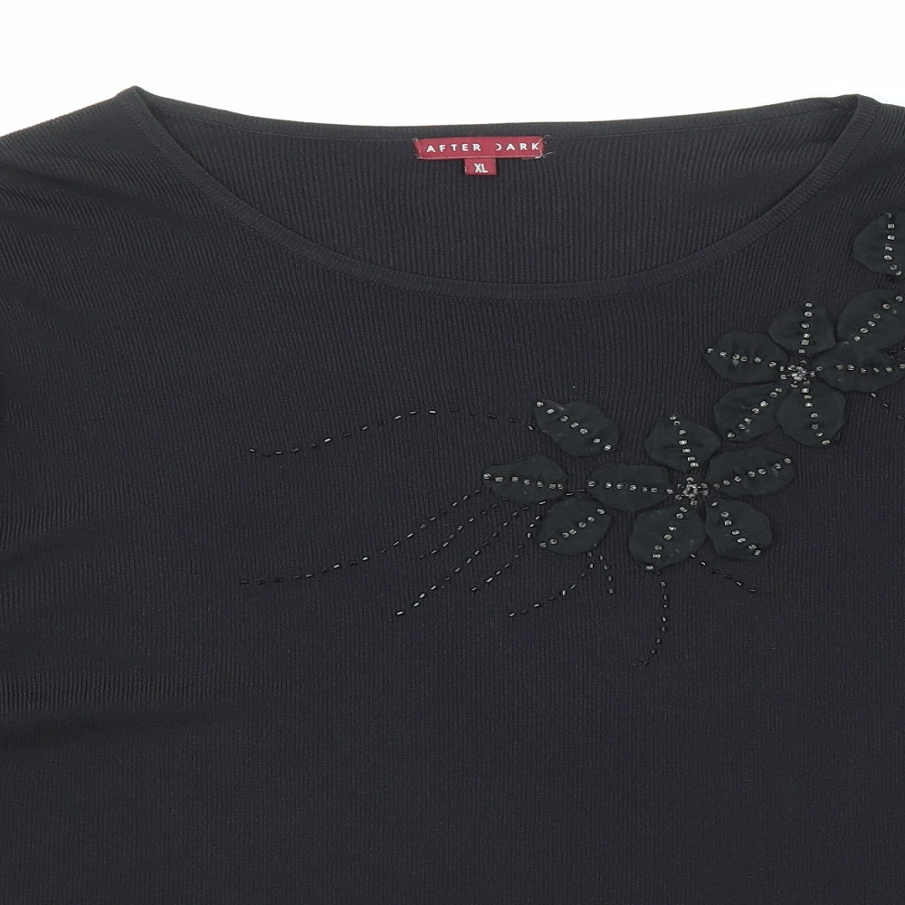 Womens UK Size XL After Dark Black Pullover Jumper