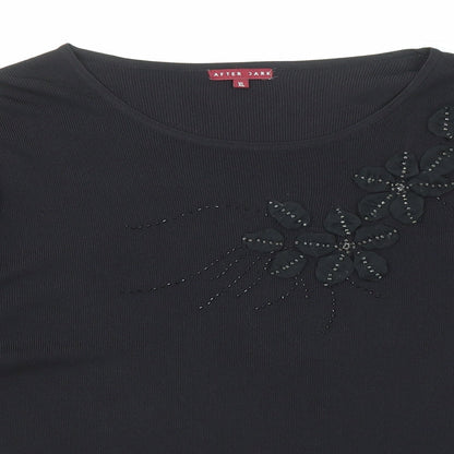 Womens UK Size XL After Dark Black Pullover Jumper