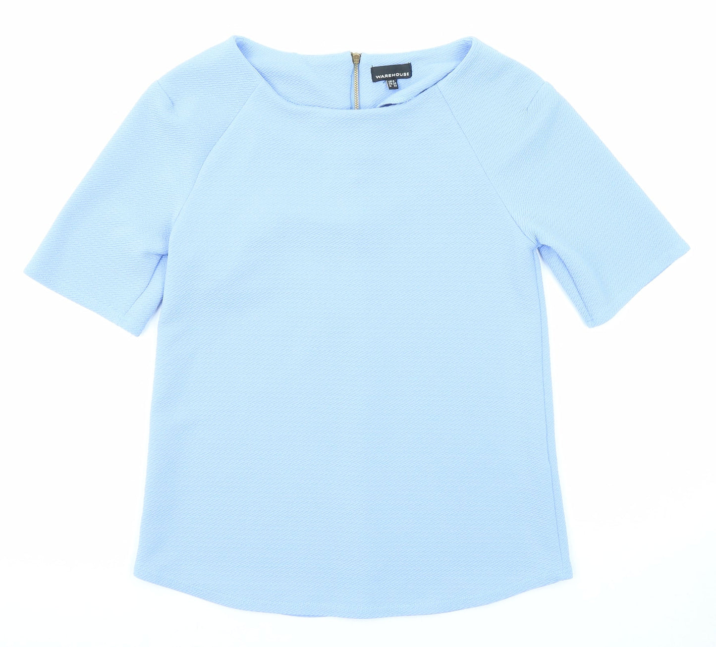 Womens UK Size 6 Warehouse Blue Basic Blouse
