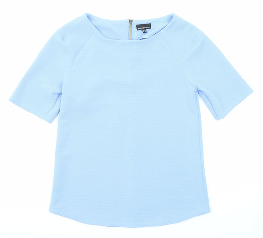 Womens UK Size 6 Warehouse Blue Basic Blouse