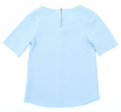 Womens UK Size 6 Warehouse Blue Basic Blouse