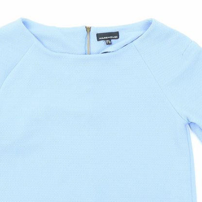 Womens UK Size 6 Warehouse Blue Basic Blouse