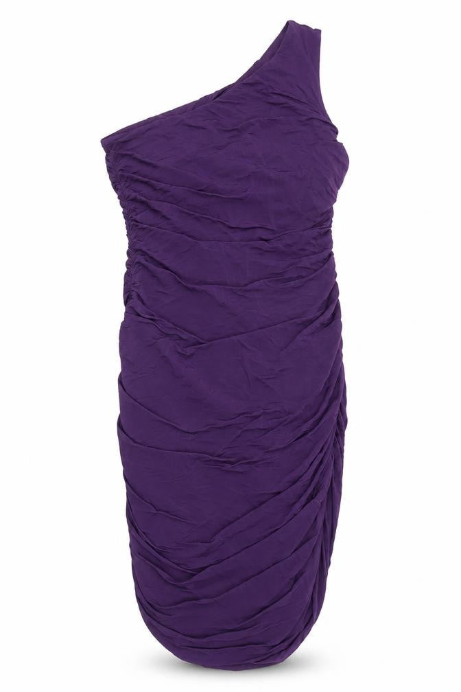 Divided by H&M Womens Purple Polyester Bodycon Size S One Shoulder Pullover