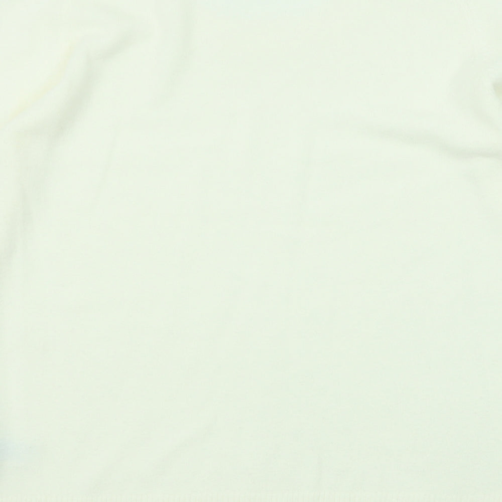 Marks and Spencer Womens Ivory Round Neck Acrylic Pullover Jumper Size 12