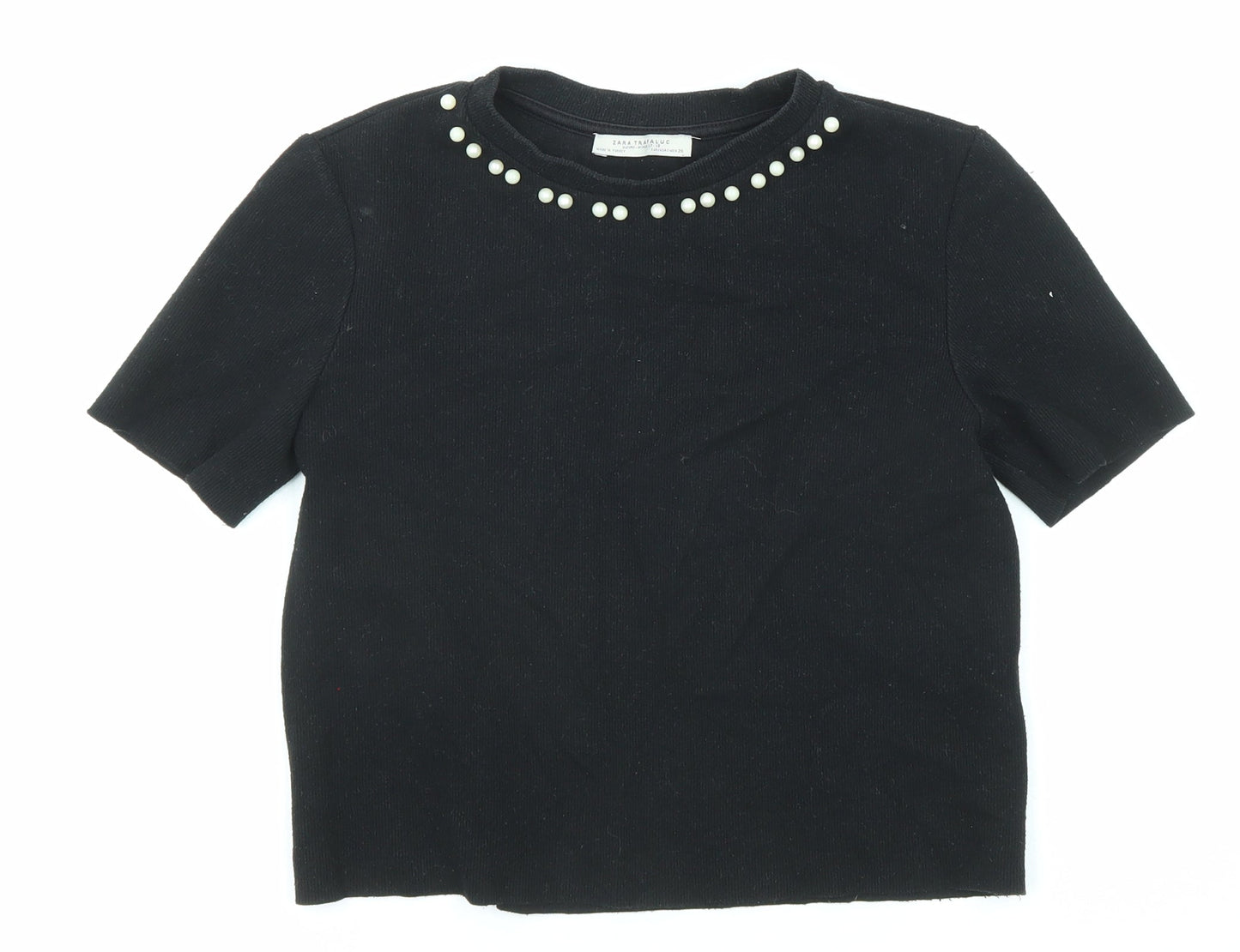 Womens UK Size S Zara Black Pullover Jumper