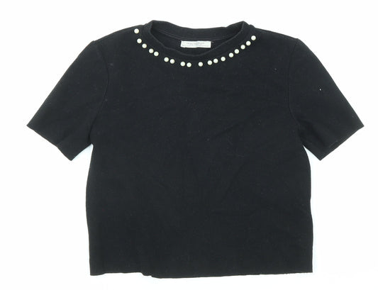 Womens UK Size S Zara Black Pullover Jumper