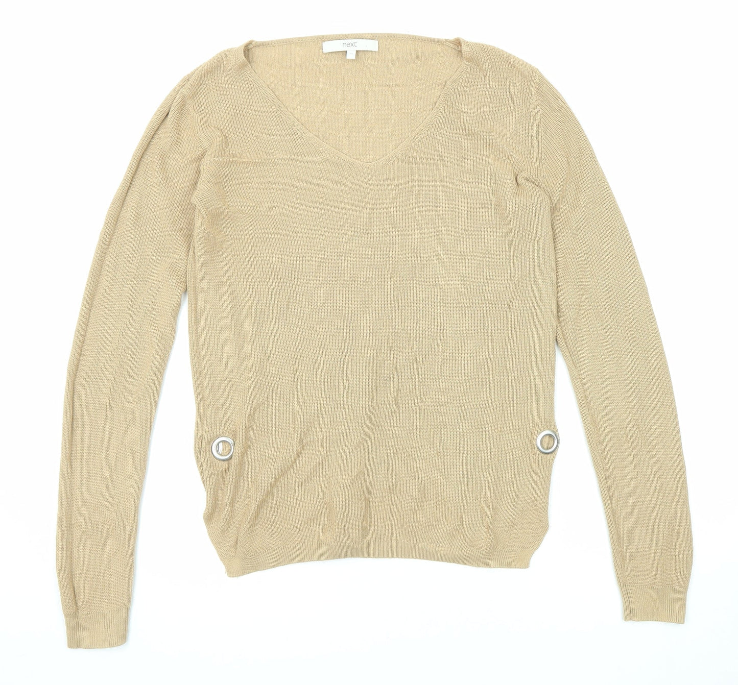 Womens UK Size 10 NEXT Beige Pullover Jumper