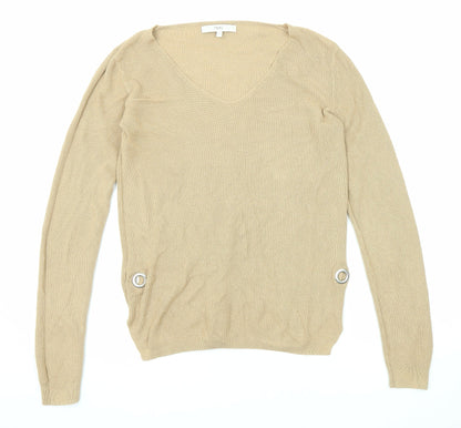 Womens UK Size 10 NEXT Beige Pullover Jumper