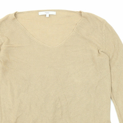 Womens UK Size 10 NEXT Beige Pullover Jumper