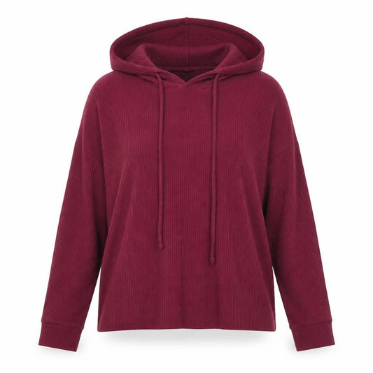 Front view of BDG women’s purple round neck polyester jumper, size XS