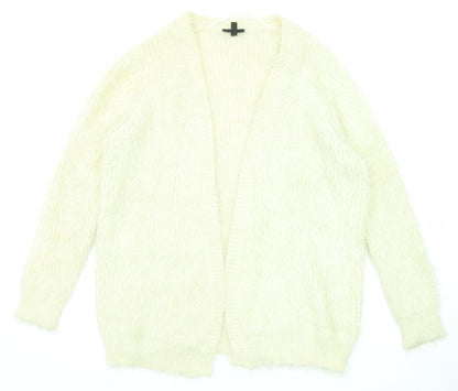 Womens UK Size 12 Topshop Beige Cardigan Jumper