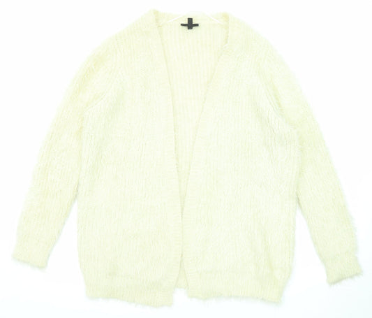 Womens UK Size 12 Topshop Beige Cardigan Jumper