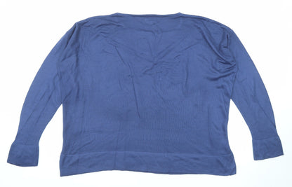 Womens UK Size 14 Damart Blue Pullover Jumper