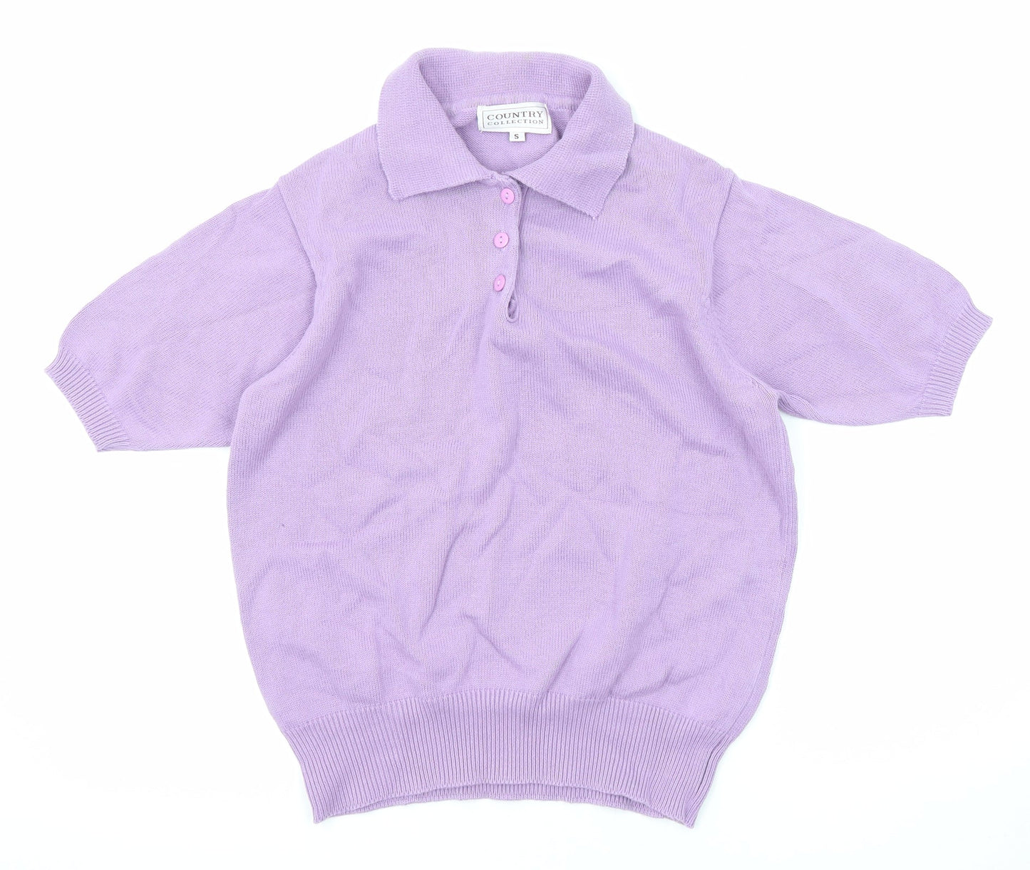 Womens UK Size S Country Collection Purple Pullover Jumper