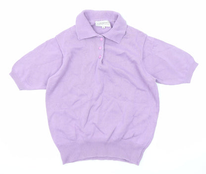 Womens UK Size S Country Collection Purple Pullover Jumper