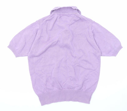 Womens UK Size S Country Collection Purple Pullover Jumper
