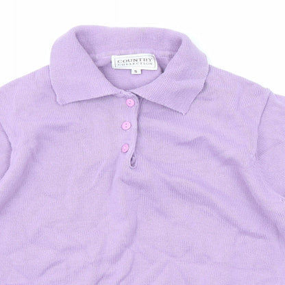 Womens UK Size S Country Collection Purple Pullover Jumper